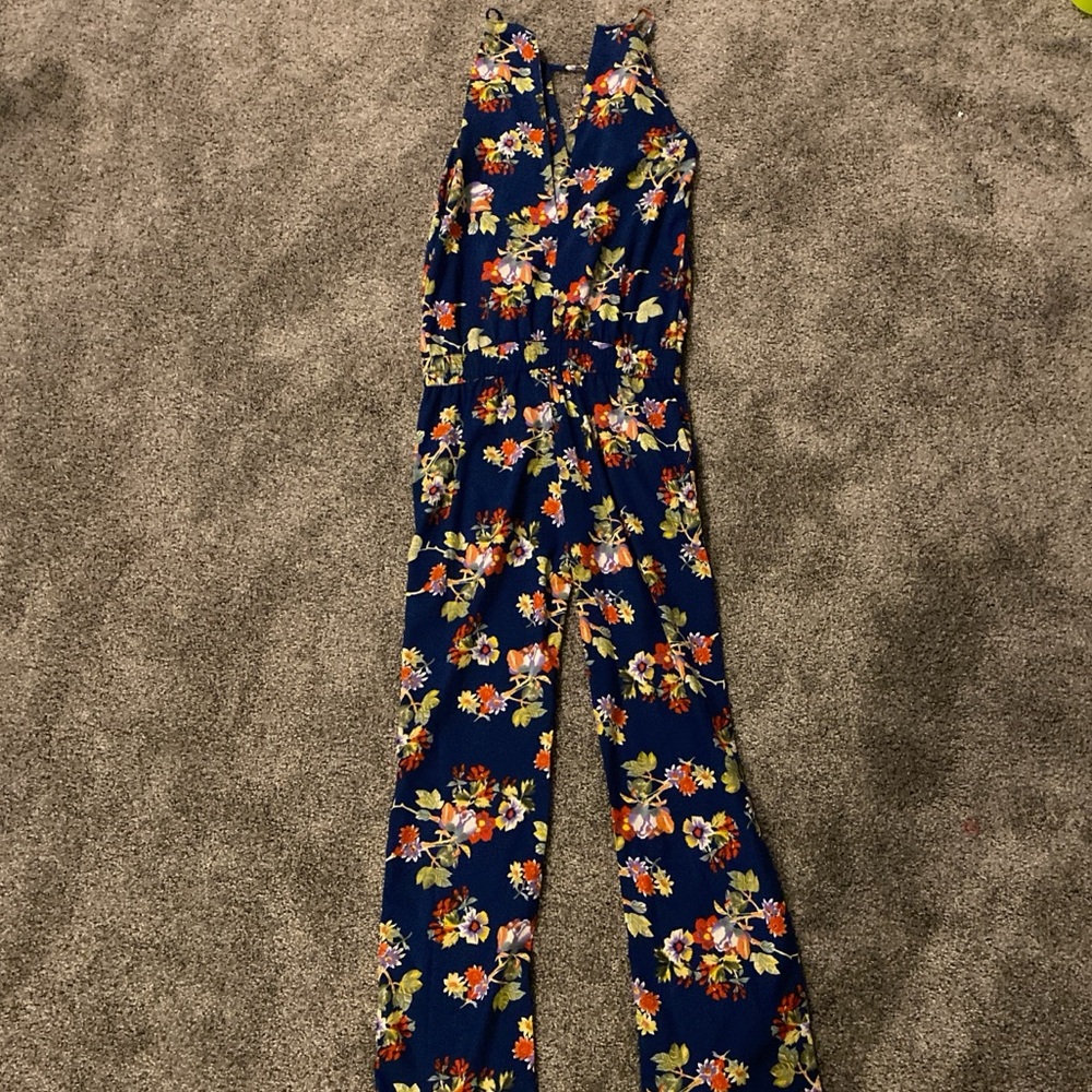 Walter Baker Navy Floral Jumpsuit
